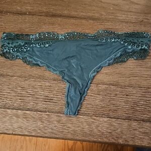 Victoria's Secret Teal Lace Panties NWOT